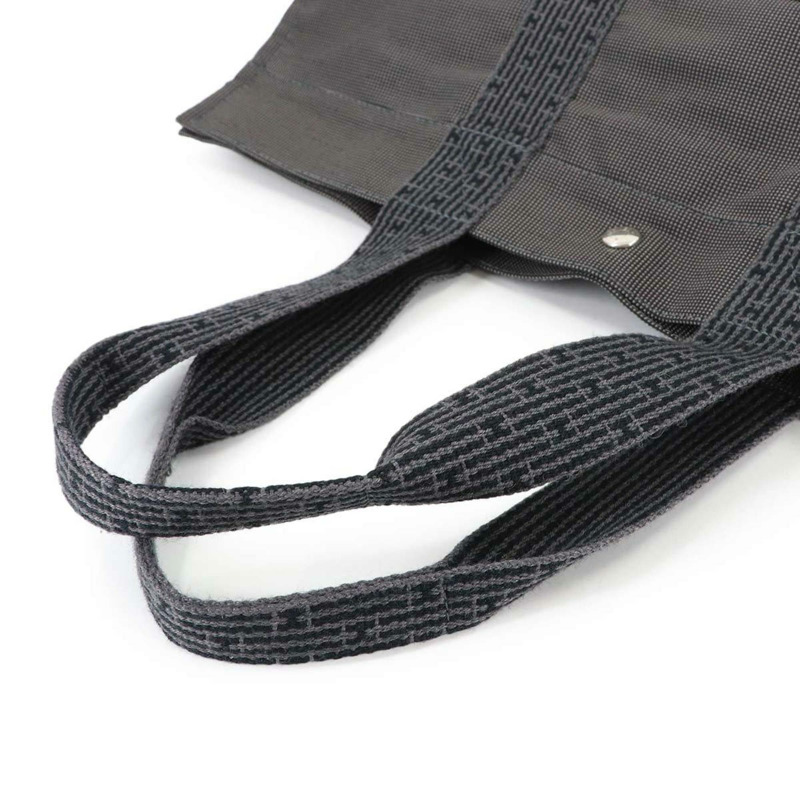 愛馬仕 Herline Tote GM 手提包，灰色帆布材質，銀色五金配件。-4