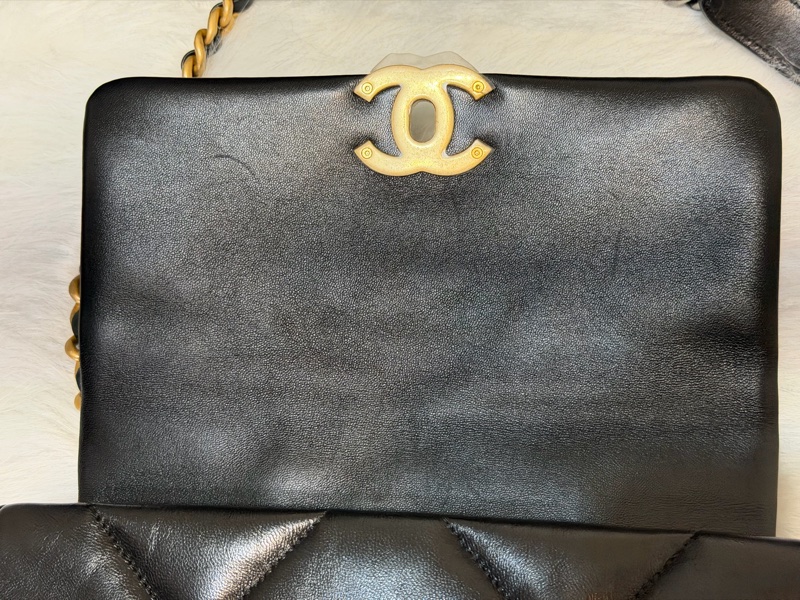 香奈兒19口蓋包/經典黑金 日本🇯🇵機場購證-22