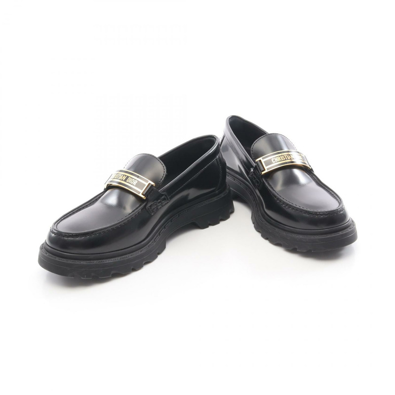 Dior黑色平底皮樂福鞋，女款，36碼，二手，附Logo-2