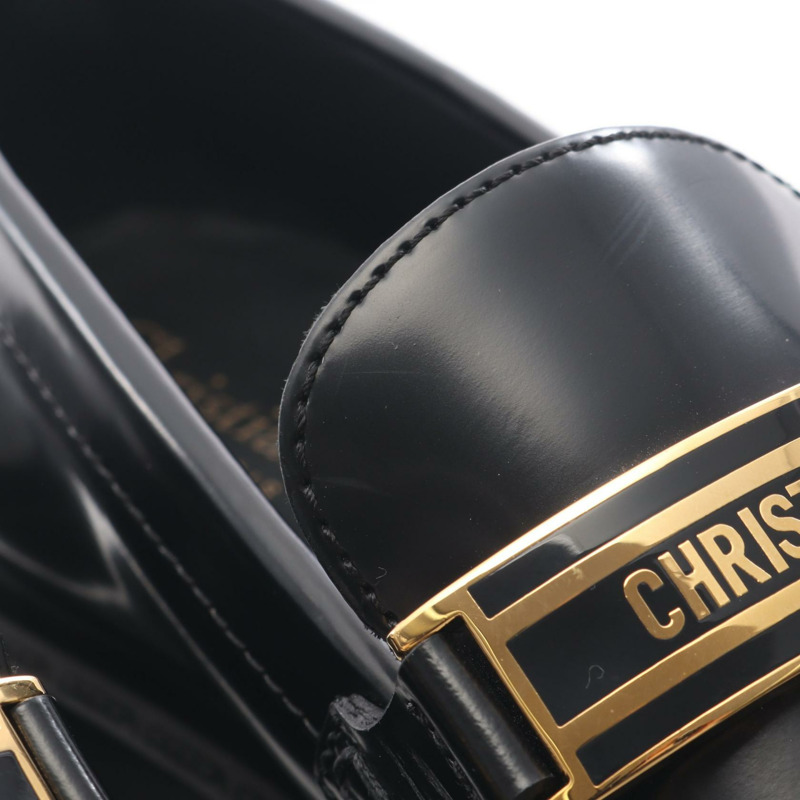 Dior黑色平底皮樂福鞋，女款，36碼，二手，附Logo-6