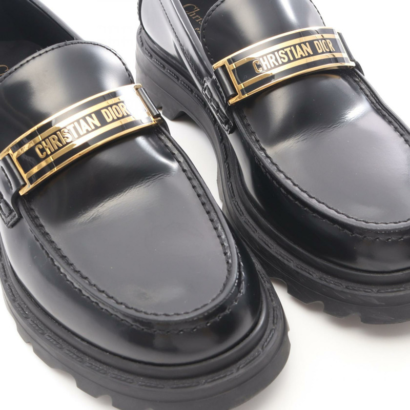 Dior黑色平底皮樂福鞋，女款，36碼，二手，附Logo-11