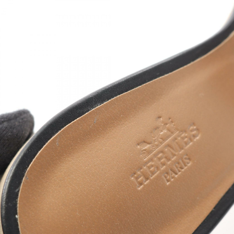 愛馬仕 Oasis 穆勒鞋，黑色皮革，二手女款-7