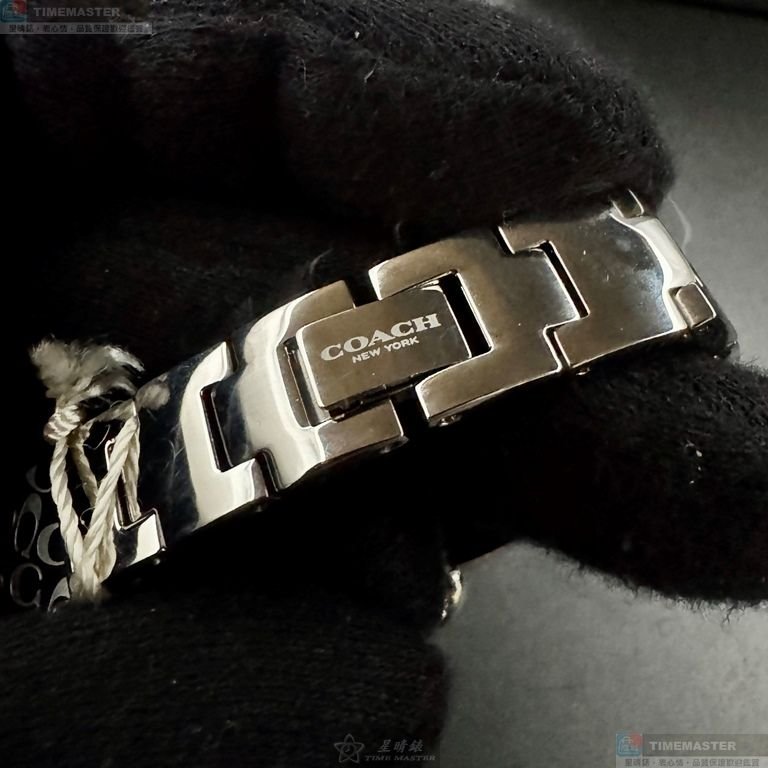 COACH手錶,編號CH00268,28mm銀圓形精鋼錶殼,銀色簡約, 中三針顯示錶面,銀色精鋼錶帶款,頂級時尚!-6