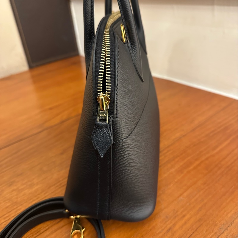 HERMES 黑金釦BOLIDE25 手提兩用包 超級夯尺寸-2