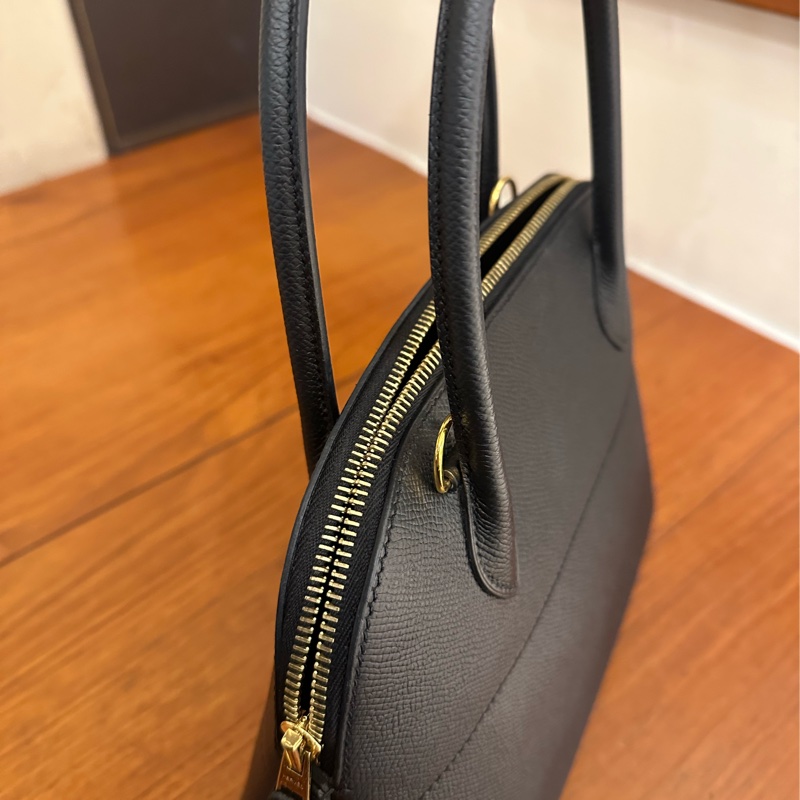 HERMES 黑金釦BOLIDE25 手提兩用包 超級夯尺寸-4