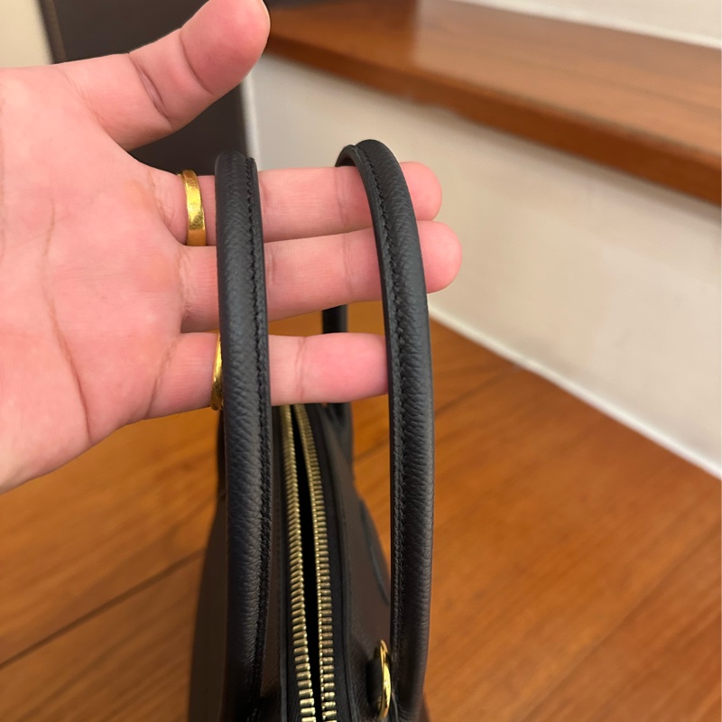 HERMES 黑金釦BOLIDE25 手提兩用包 超級夯尺寸-6