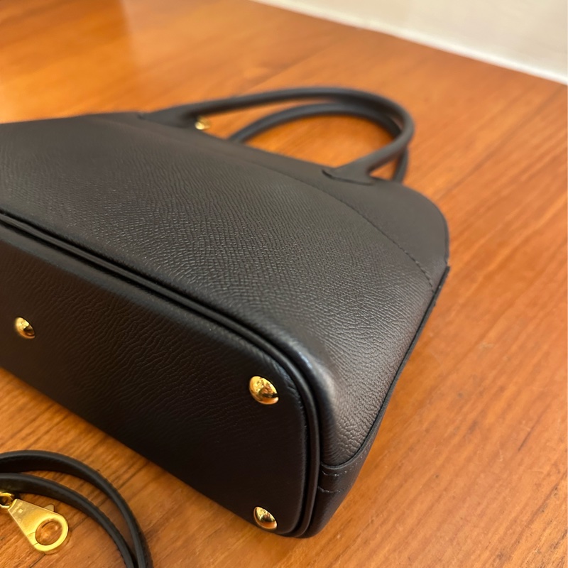 HERMES 黑金釦BOLIDE25 手提兩用包 超級夯尺寸-7