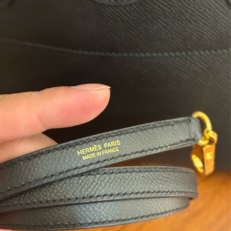 HERMES 黑金釦BOLIDE25 手提兩用包 超級夯尺寸-13
