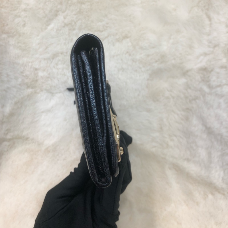 Balenciaga 牛皮黑金City 長銀包 XC304-2