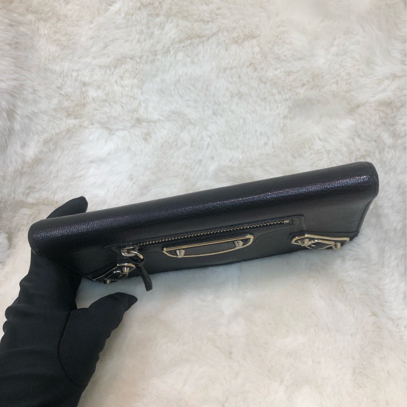 Balenciaga 牛皮黑金City 長銀包 XC304-4