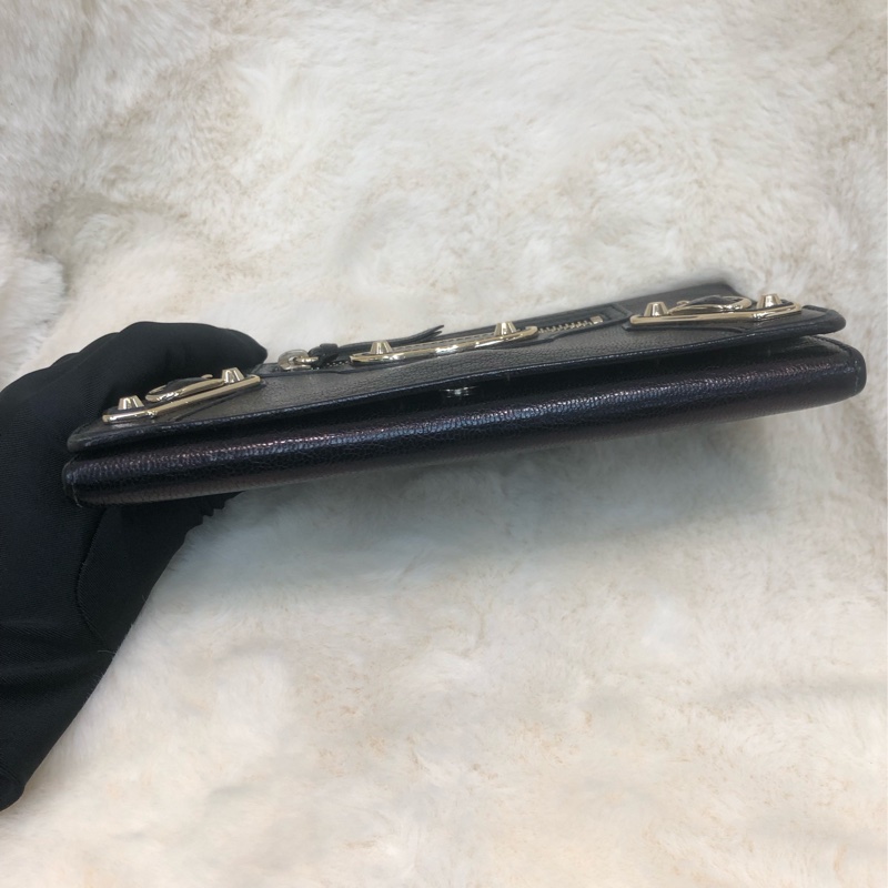 Balenciaga 牛皮黑金City 長銀包 XC304-5