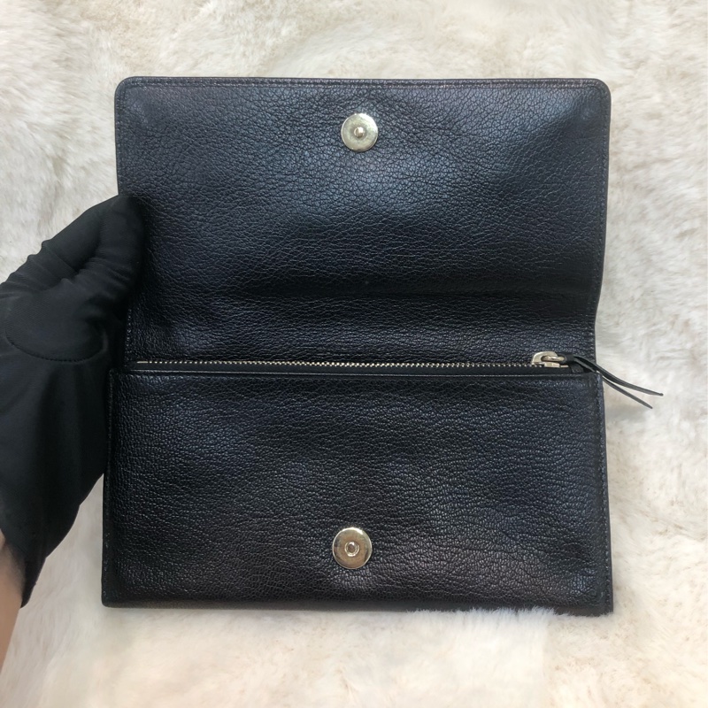 Balenciaga 牛皮黑金City 長銀包 XC304-8