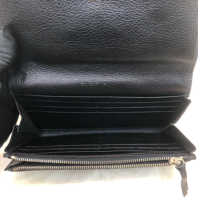 Balenciaga 牛皮黑金City 長銀包 XC304-10