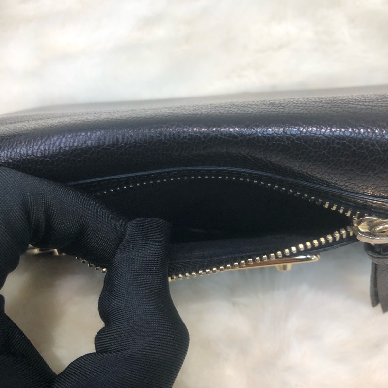 Balenciaga 牛皮黑金City 長銀包 XC304-13