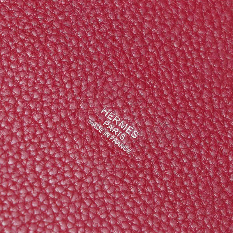 愛馬仕 Hermès Picotin Lock Touch 22毫米手提包,採用 Taurillon Clemence Swift、Rouge H 和 Brick 皮革材質,飾有 T 字銀色五金配件。-6