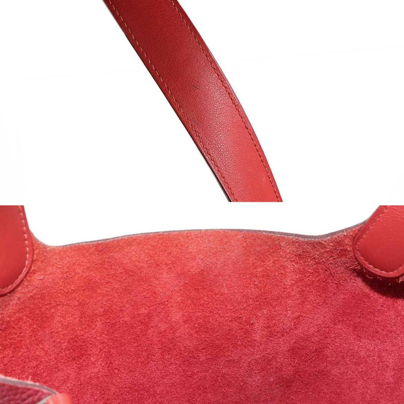 愛馬仕 Hermès Picotin Lock Touch 22毫米手提包,採用 Taurillon Clemence Swift、Rouge H 和 Brick 皮革材質,飾有 T 字銀色五金配件。-9