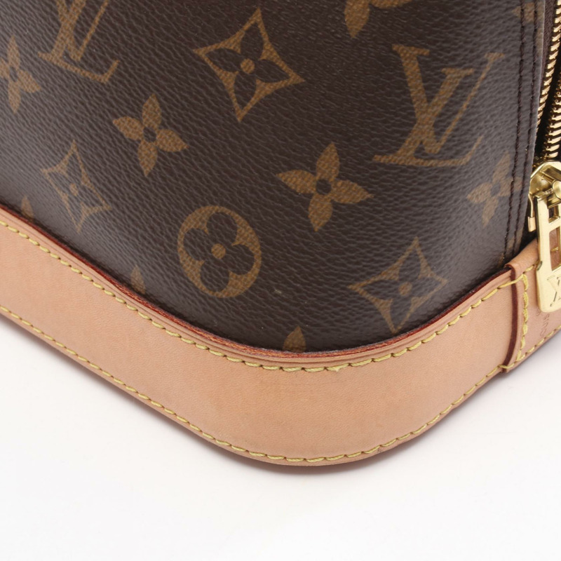 路易威登 Alma 手提包 M53151 Monogram 皮革棕色二手女士 LV-10