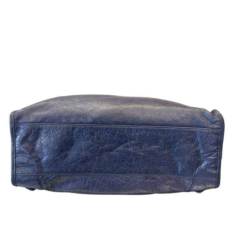 BALECIAGA藍紫色全皮CITY機車包-2