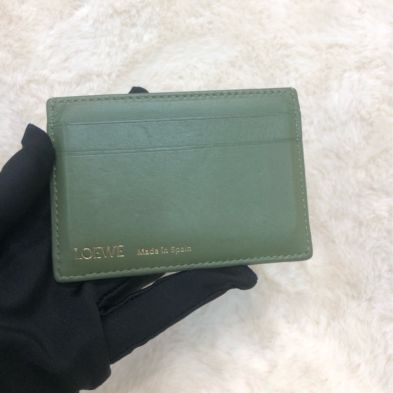 Loewe 綠色緹花卡包 XC004-2