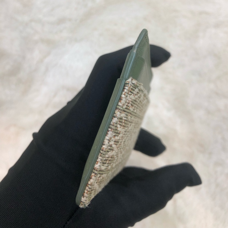 Loewe 綠色緹花卡包 XC004-4