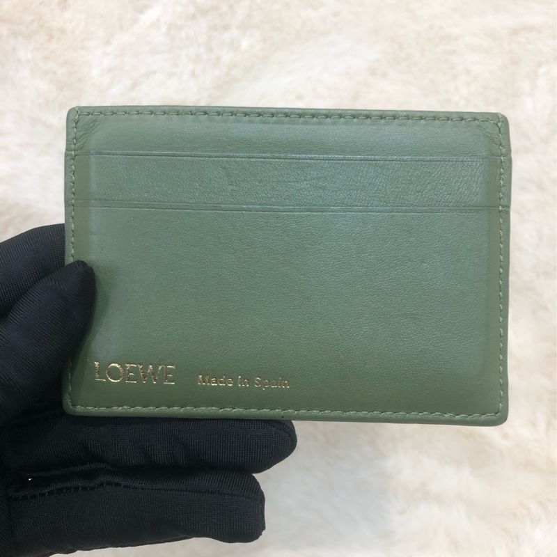 Loewe 綠色緹花卡包 XC004-5