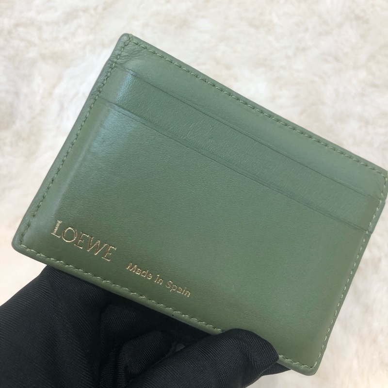 Loewe 綠色緹花卡包 XC004-6