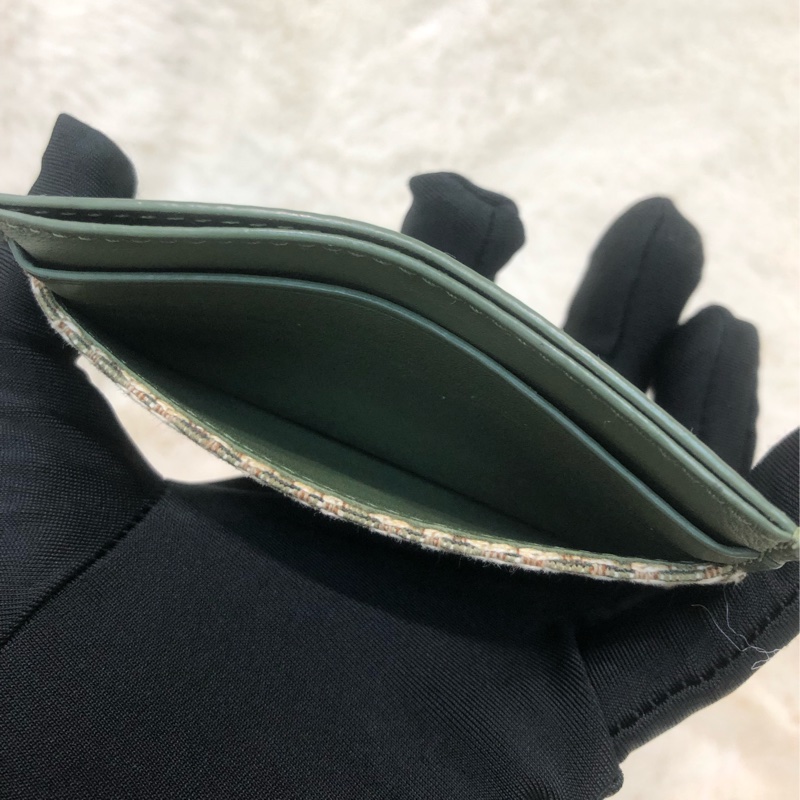 Loewe 綠色緹花卡包 XC004-11