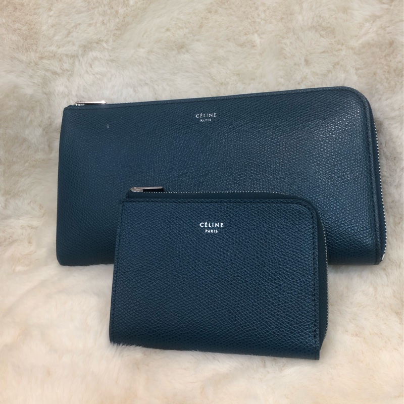CELINE 藍色 銀包 + 散子包 XA444-1