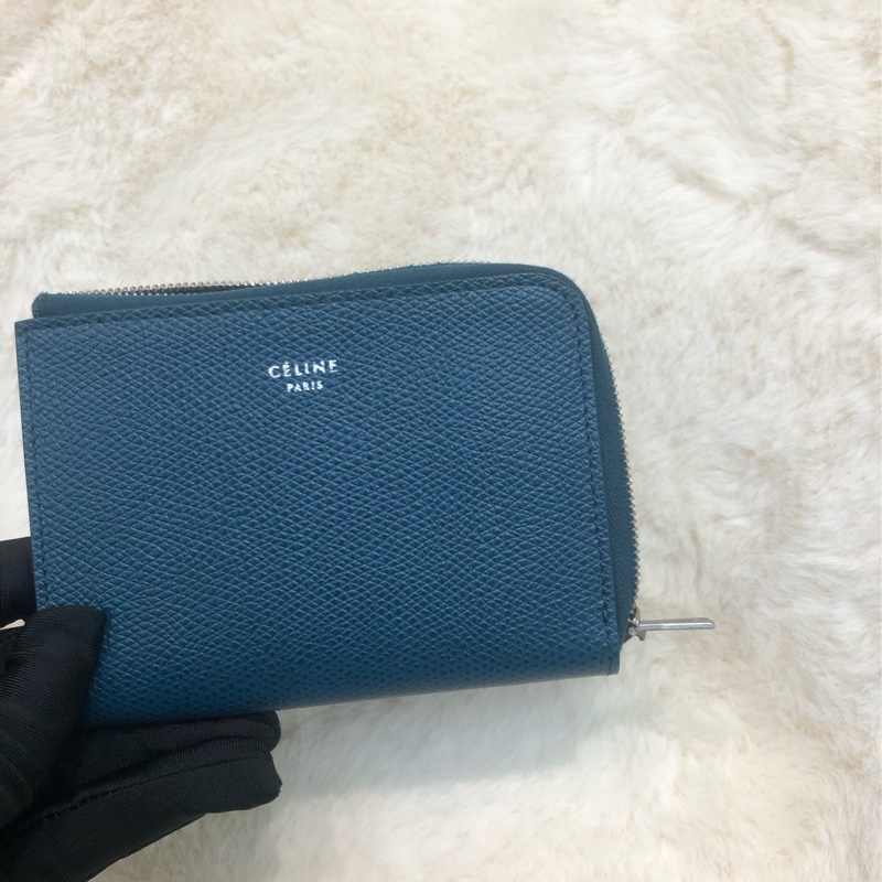 CELINE 藍色 銀包 + 散子包 XA444-10