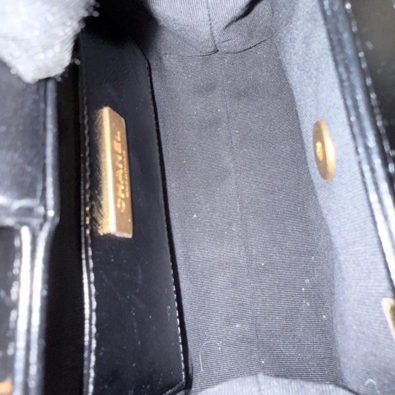 CHANEL✨2024A 菱格紋皮穿鏈手提包醫生包mini 芯片-7