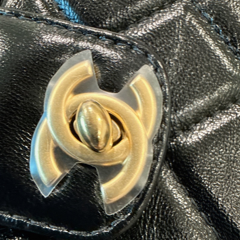 CHANEL✨2024A 菱格紋皮穿鏈手提包醫生包mini 芯片-10