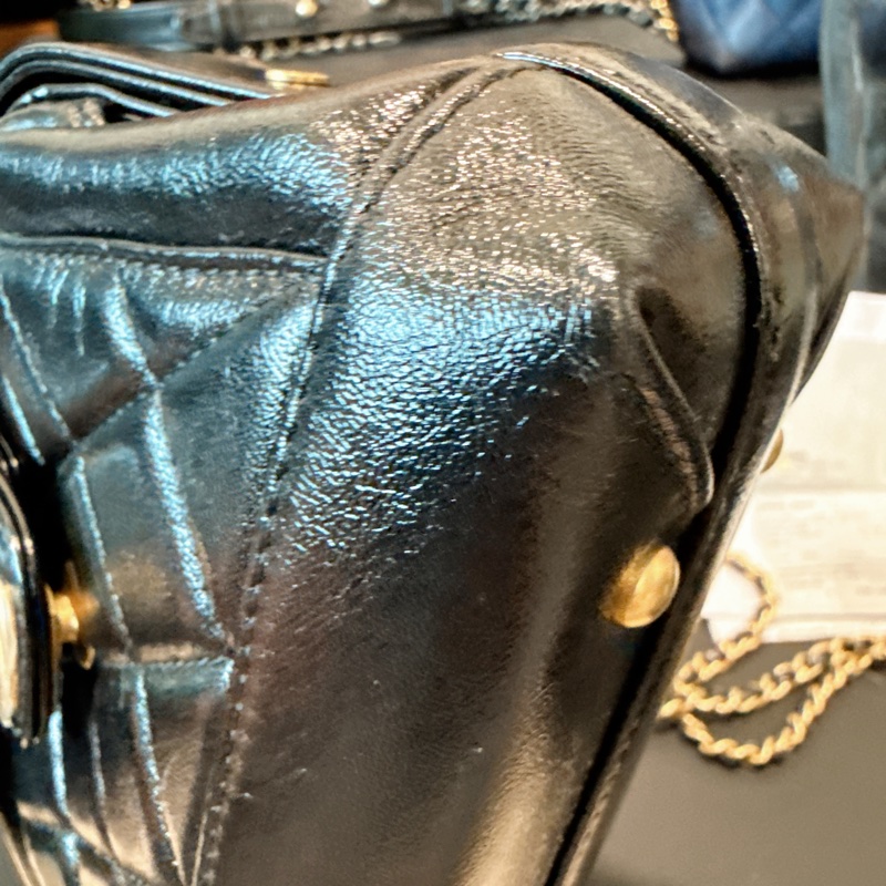 CHANEL✨2024A 菱格紋皮穿鏈手提包醫生包mini 芯片-17