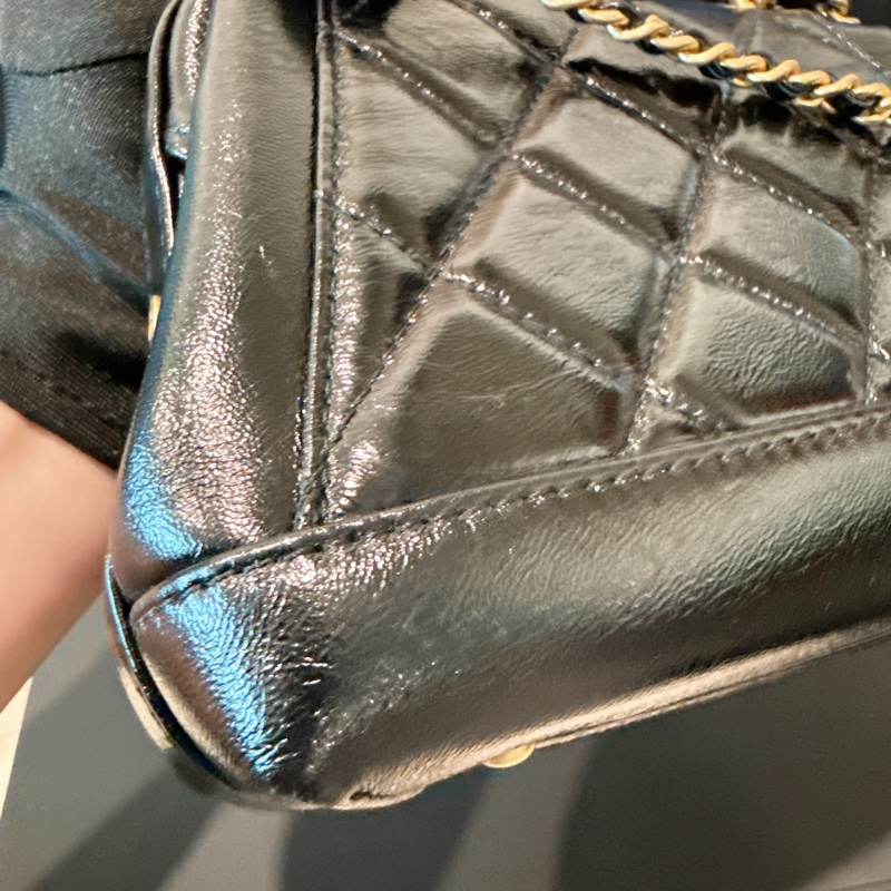 CHANEL✨2024A 菱格紋皮穿鏈手提包醫生包mini 芯片-18