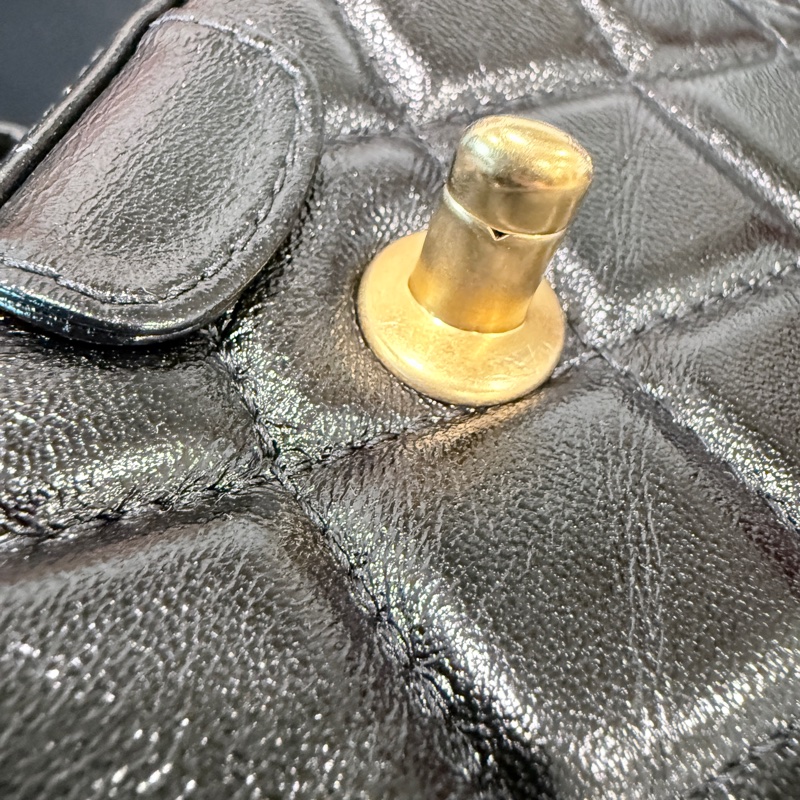 CHANEL✨2024A 菱格紋皮穿鏈手提包醫生包mini 芯片-27