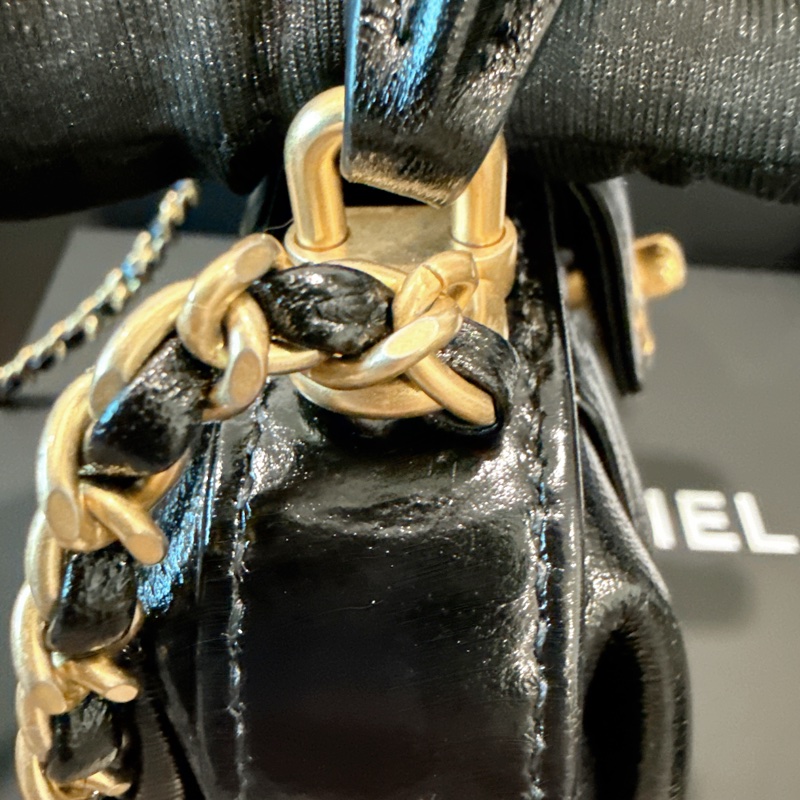 CHANEL✨2024A 菱格紋皮穿鏈手提包醫生包mini 芯片-34