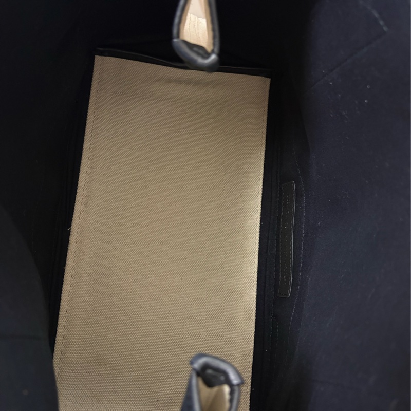 Balenciaga Navy Cabas S 黑白 帆布托特包 附子包 吊牌完整-17