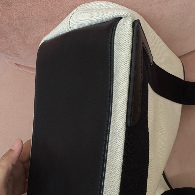 Balenciaga Navy Cabas S 黑白 帆布托特包 附子包 吊牌完整-3