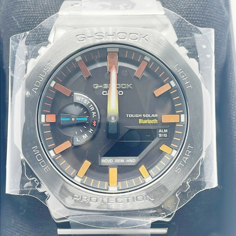 卡西歐 G-SHOCK 全金屬 2100 系列 GMB2100BPC1AJF 黑色不鏽鋼男士手錶-0