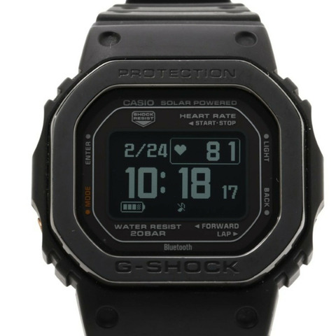 Casio G-SHOCK GSQUAD 5600 系列 DWH56001JR 黑色樹脂男士數位手錶