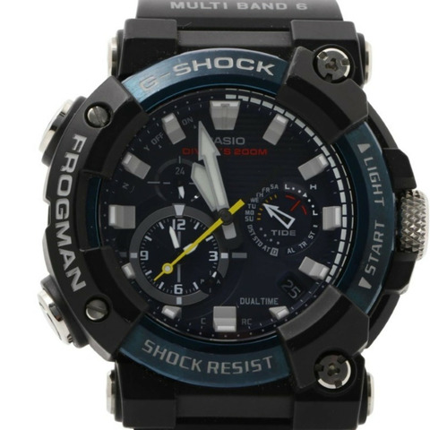 卡西歐 G-SHOCK Master of G-Sea Frogman GWFA1000C1AJF 黑色樹脂/不鏽鋼男士模擬腕錶