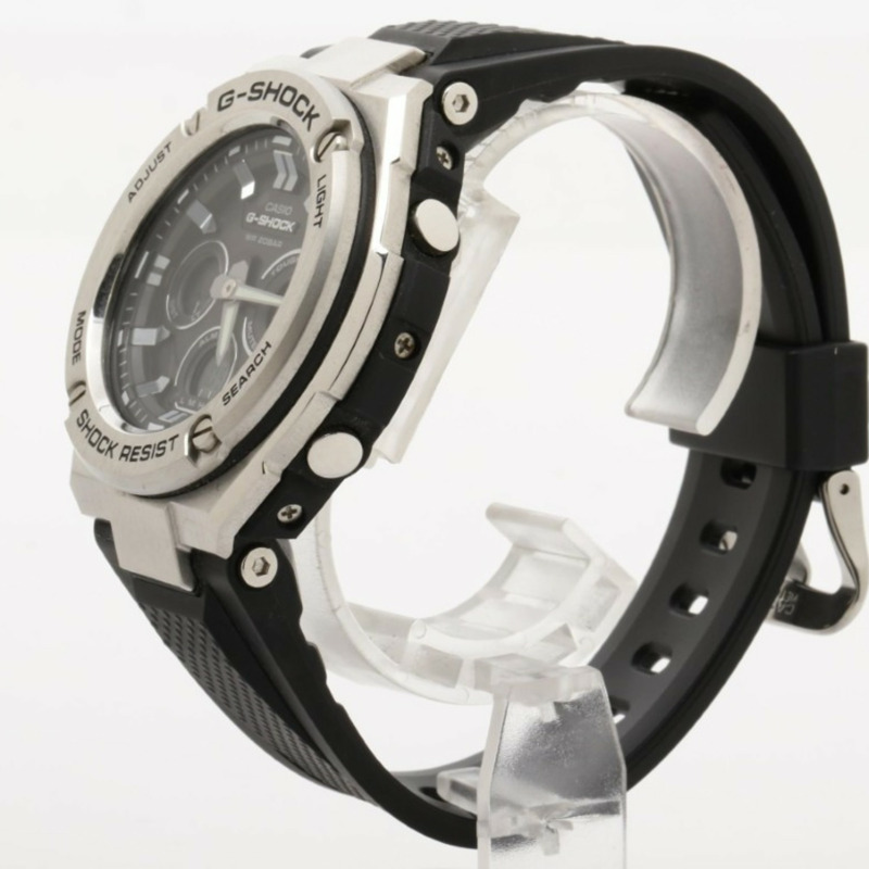 卡西歐 G-SHOCK GSTEEL GSTS3101A 黑色銀色樹脂/不鏽鋼男士手錶-1