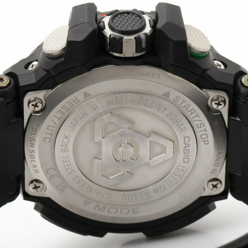 卡西歐 G-SHOCK MASTER OF G AIR GRAVITYMASTER GWA11001A3JF 黑色樹脂男士模擬手錶-3