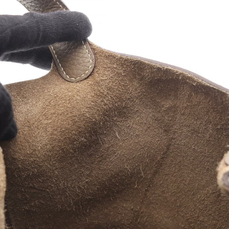 愛馬仕 Picotin Lock PM 手提包 D Taurillon Clemence Etoupe 灰色 二手 GHW-7