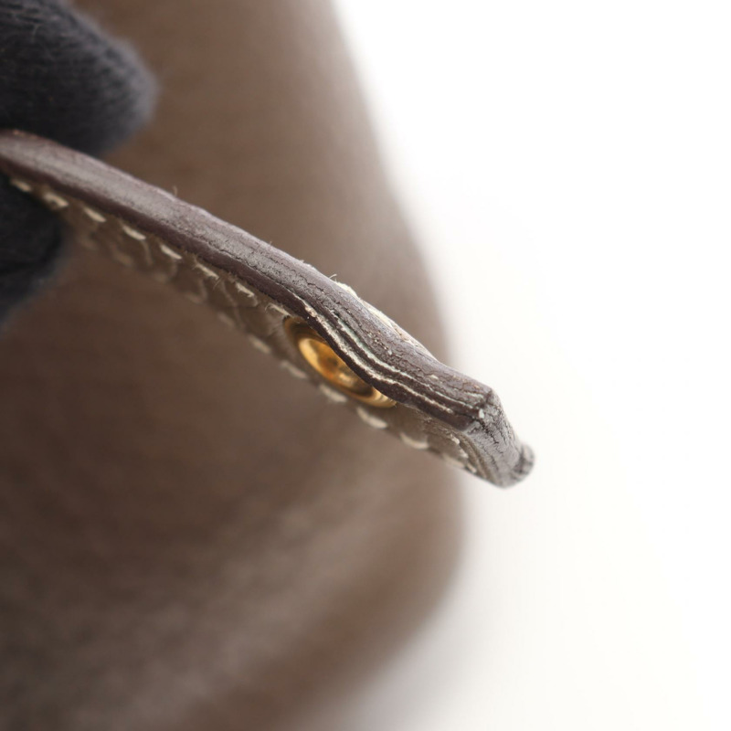 愛馬仕 Picotin Lock PM 手提包 D Taurillon Clemence Etoupe 灰色 二手 GHW-9