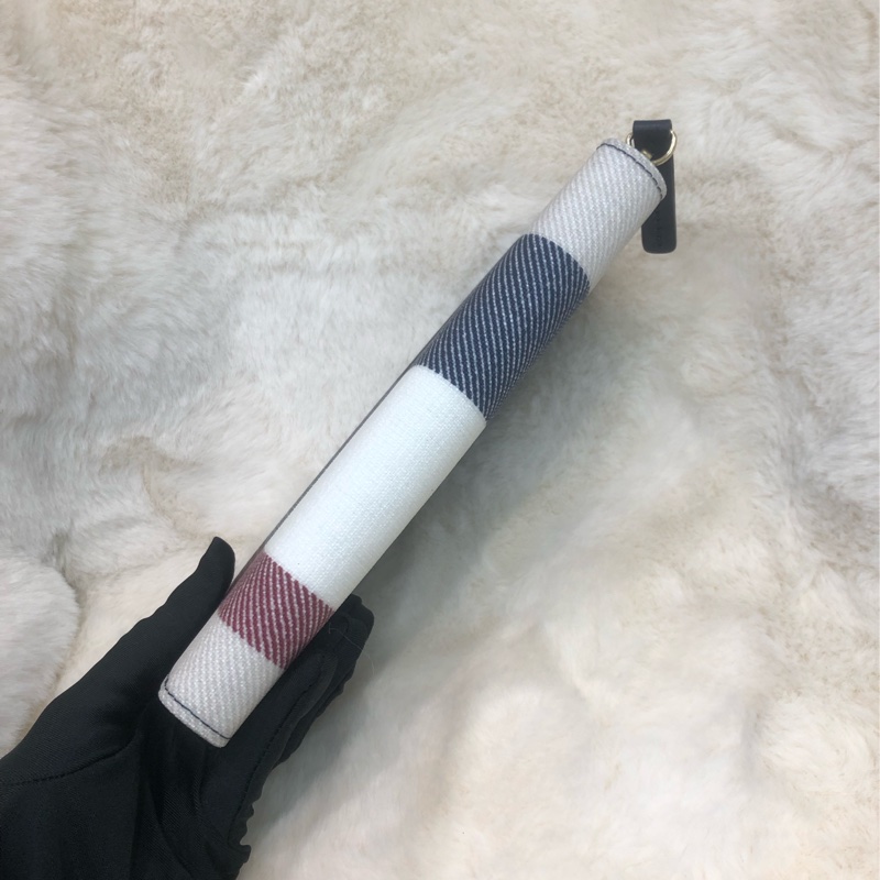 Burberry Blue Label 格仔拼藍色拉鍊長銀包 XB516-5