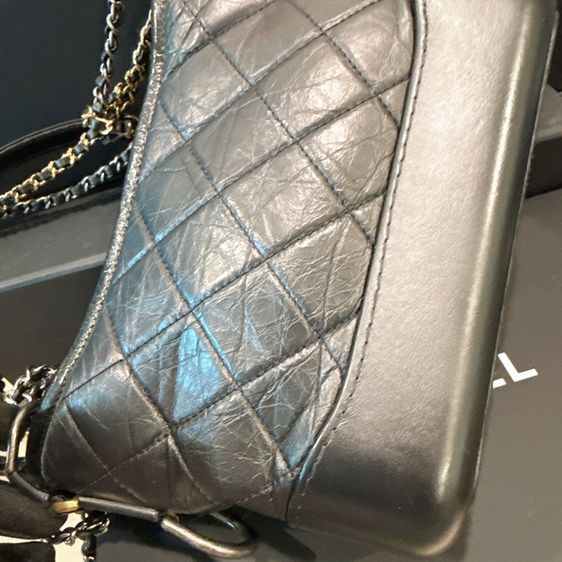 Chanel✨香奈兒流浪包 黑色小號 26開-14