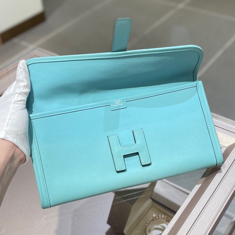 HERMES爱马仕JigeElan29马卡龙蓝手拿包-3