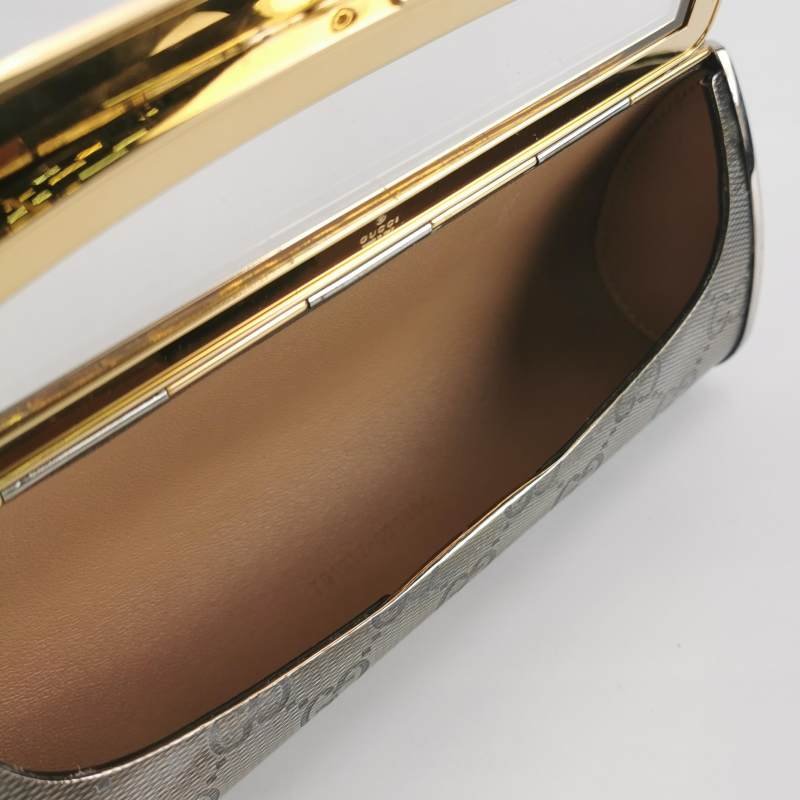 Gucci拼色雙G老花手拿包-5