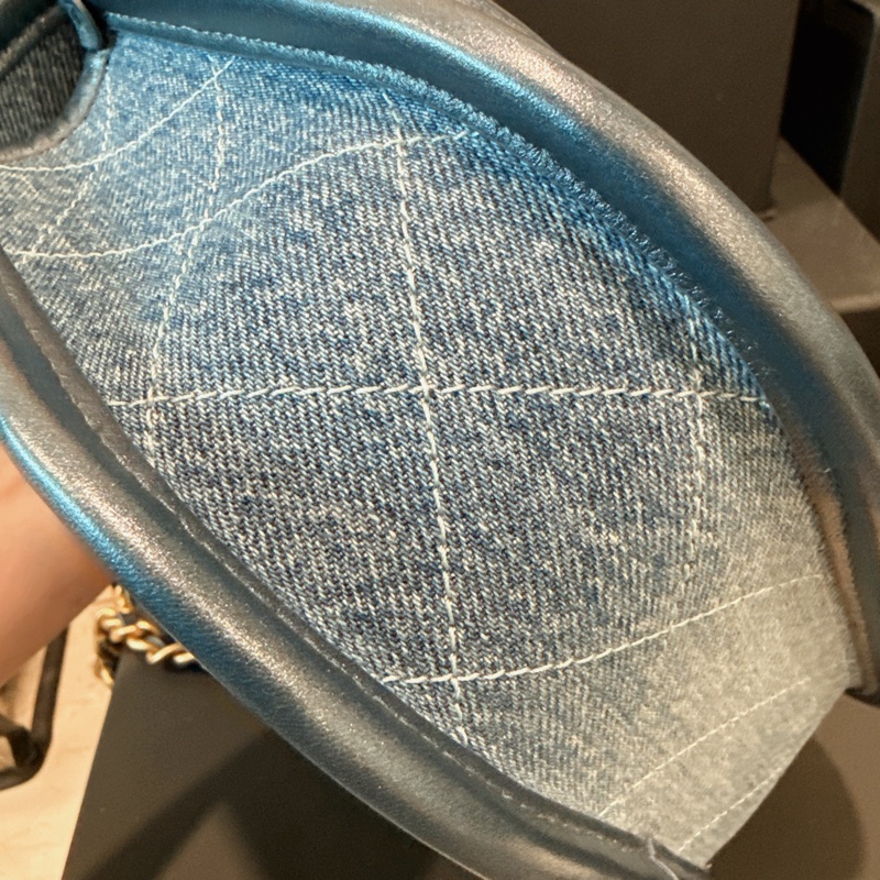 近全新🍀Chanel✨2024s牛仔丹寧郵差包馬鞍包 台灣購證-3