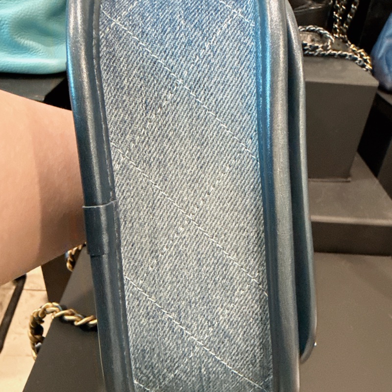 近全新🍀Chanel✨2024s牛仔丹寧郵差包馬鞍包 台灣購證-16